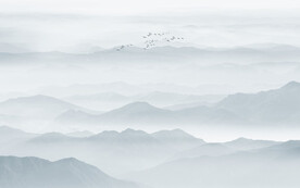 意境水墨山水画电视背景墙