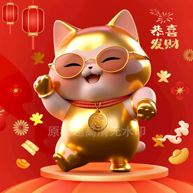 黄金招财猫