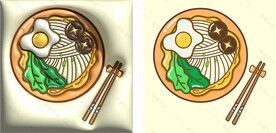 3D立体膨胀风美食头像