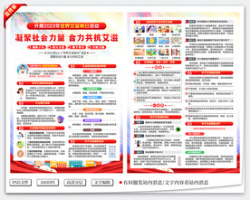 2023年世界艾滋病日宣传单