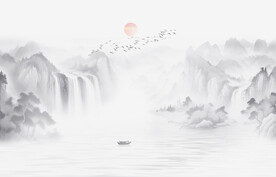 新中式山水装饰画