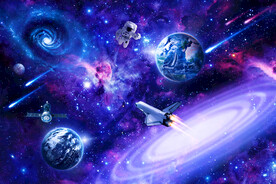 梦幻外太空星球宇宙黑洞星空背景