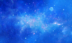 蓝色星空宇宙背景图