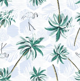 椰树 火烈鸟 夏天印花 活性图