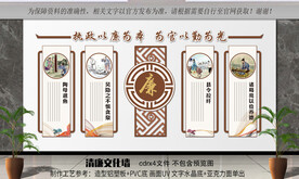 古代清廉人物文化墙