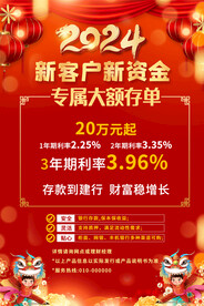 银行存款宣传海报