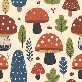 卡通蘑菇图案
