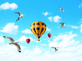 蓝天白云天顶画