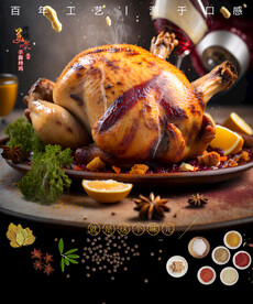 烤鸡海报