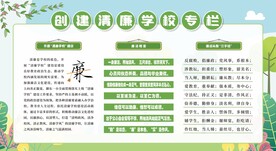 廉洁校园宣传栏展板