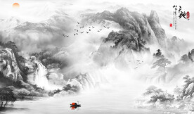 山水背景