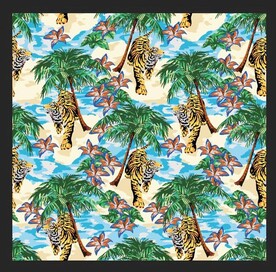 大牌 老虎 数码印花