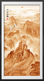 金色国画长城