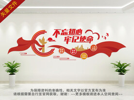 不忘初心背景墙