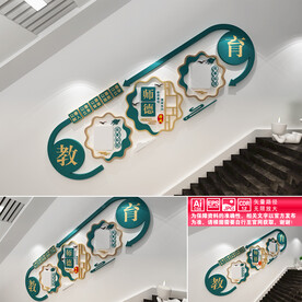 师德师风楼道文化墙