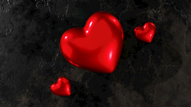 红色爱心立体造型