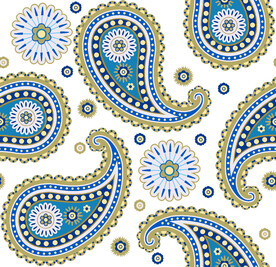 腰果花 数码印花 