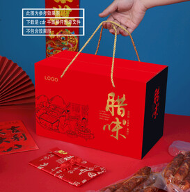 腊味包装 平面展开图