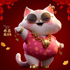 喜庆素材招财猫财富