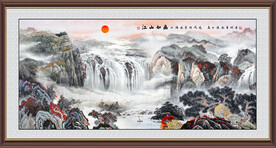 山水国画山水图