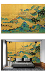 高清意境山水背景墙壁画图