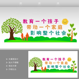 家庭教育文化墙