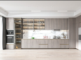 现代厨房背景墙