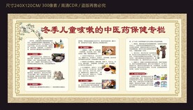 冬季儿童咳嗽中医药保健宣传栏