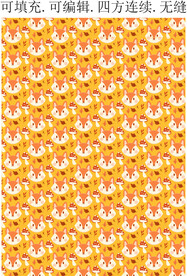 狐狸图案  卡通印花