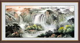 聚宝盆国画山水