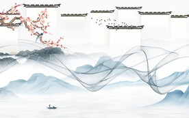 大气 高雅中式山水 tif分层