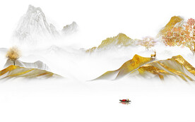 金山 现代中式山水 TIF分层