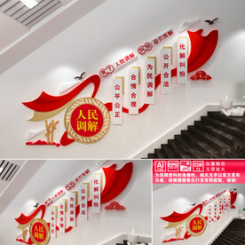 人民调解楼道文化墙