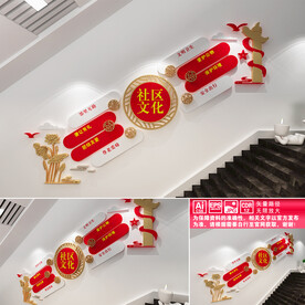 社区楼道文化墙