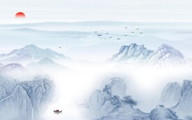 最新 中式高端山水 Tif分层