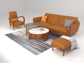 极简古典沙发组合3dmax模型