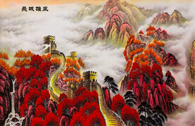 长城山水挂画
