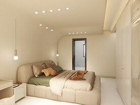 奶油风格卧室效果图