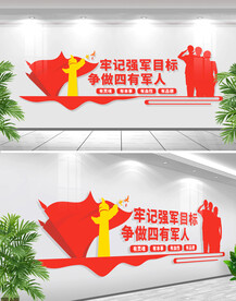 新时代四有军人文化墙