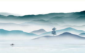 高清 高端中式山水 TiF分层