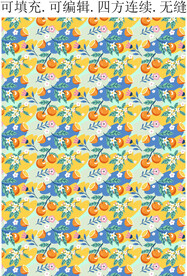 植物水果图案 夏季水果印花 