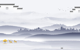 高端 最新山水背景 TIF分层