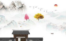 高档 高雅清晰山水 tiF分层