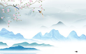 爆款 中式新款山水 TiF分层