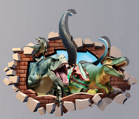 恐龙立体墙画