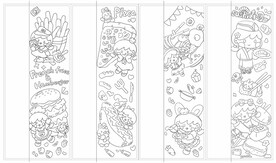 儿童卡通水彩线描涂色本