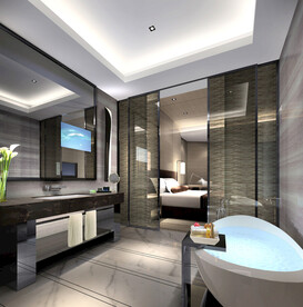 会所洗手间装饰设计效果图