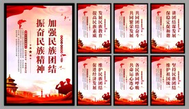 民族团结党建海报