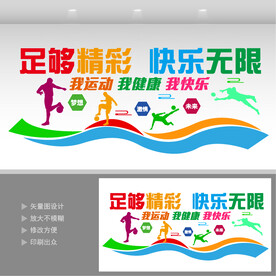 足球运动文化墙