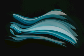 黑底蓝色抽象3d造型